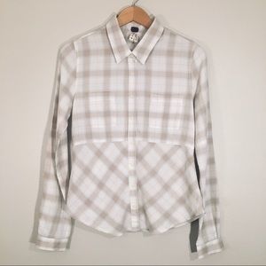 FREE PEOPLE Women’s Plaid Print Button Down Shirt
